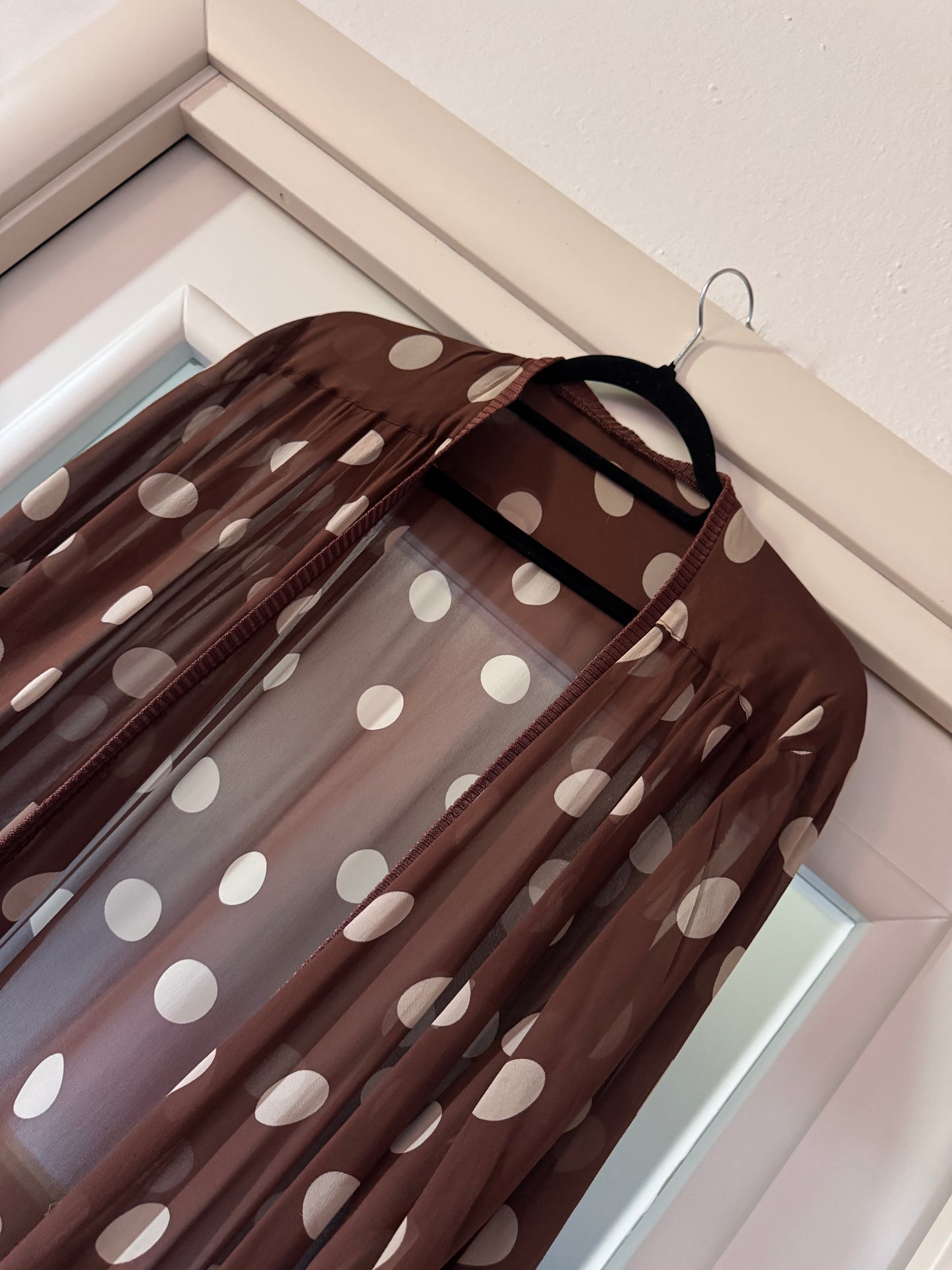 Polka dots silk blouse