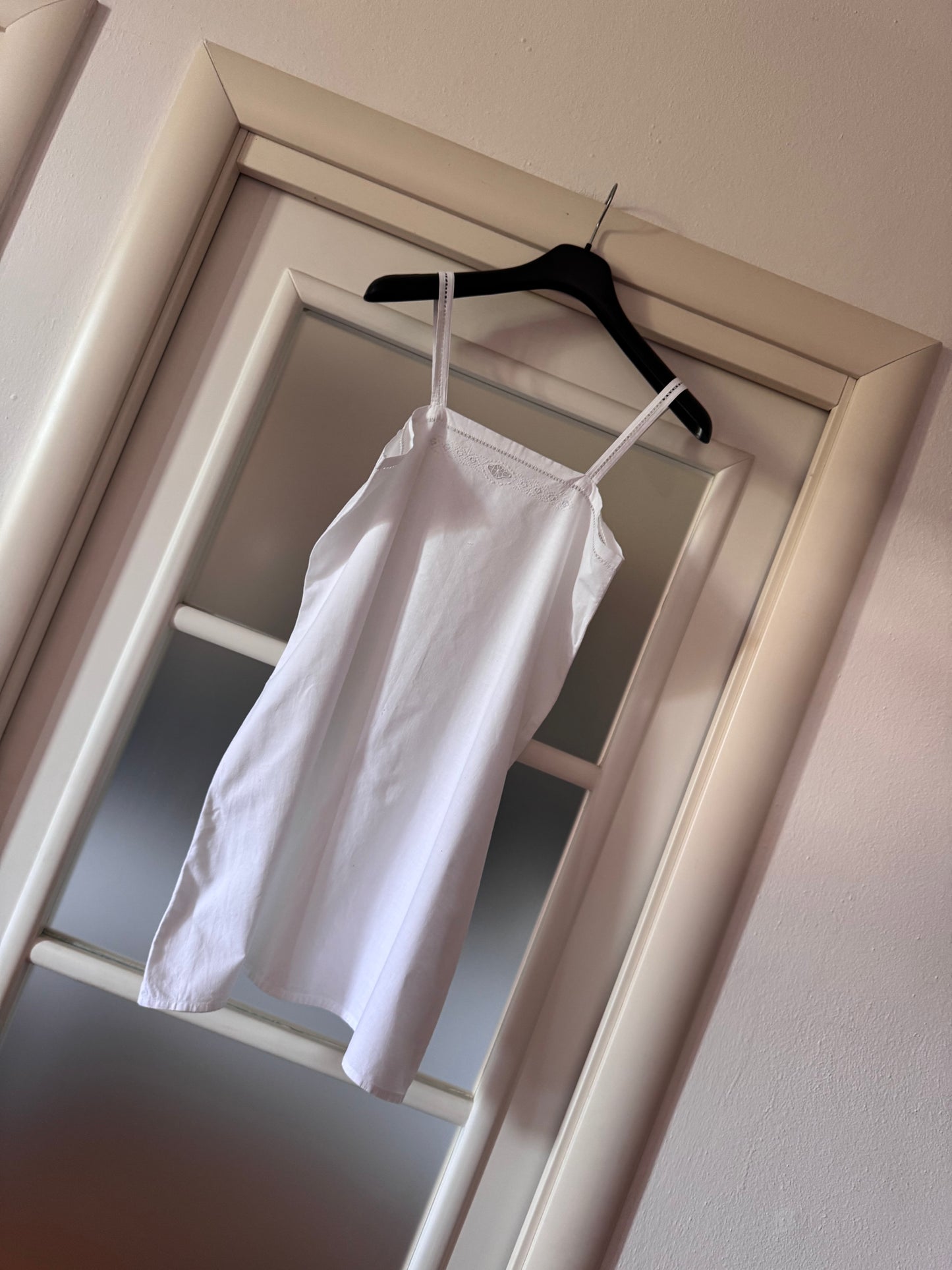 White handmade cotton dress