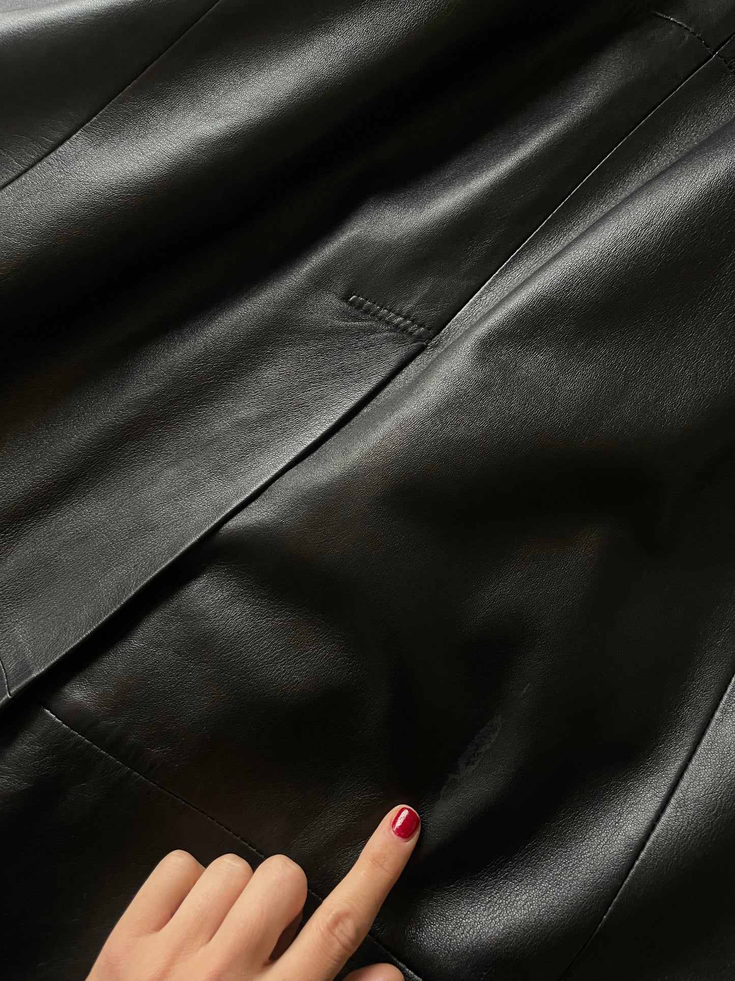 Long leather coat