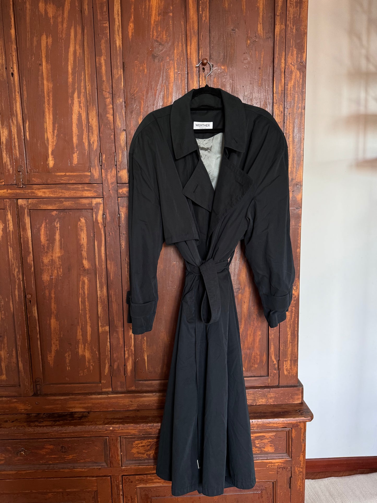 Dark blue trenchcoat