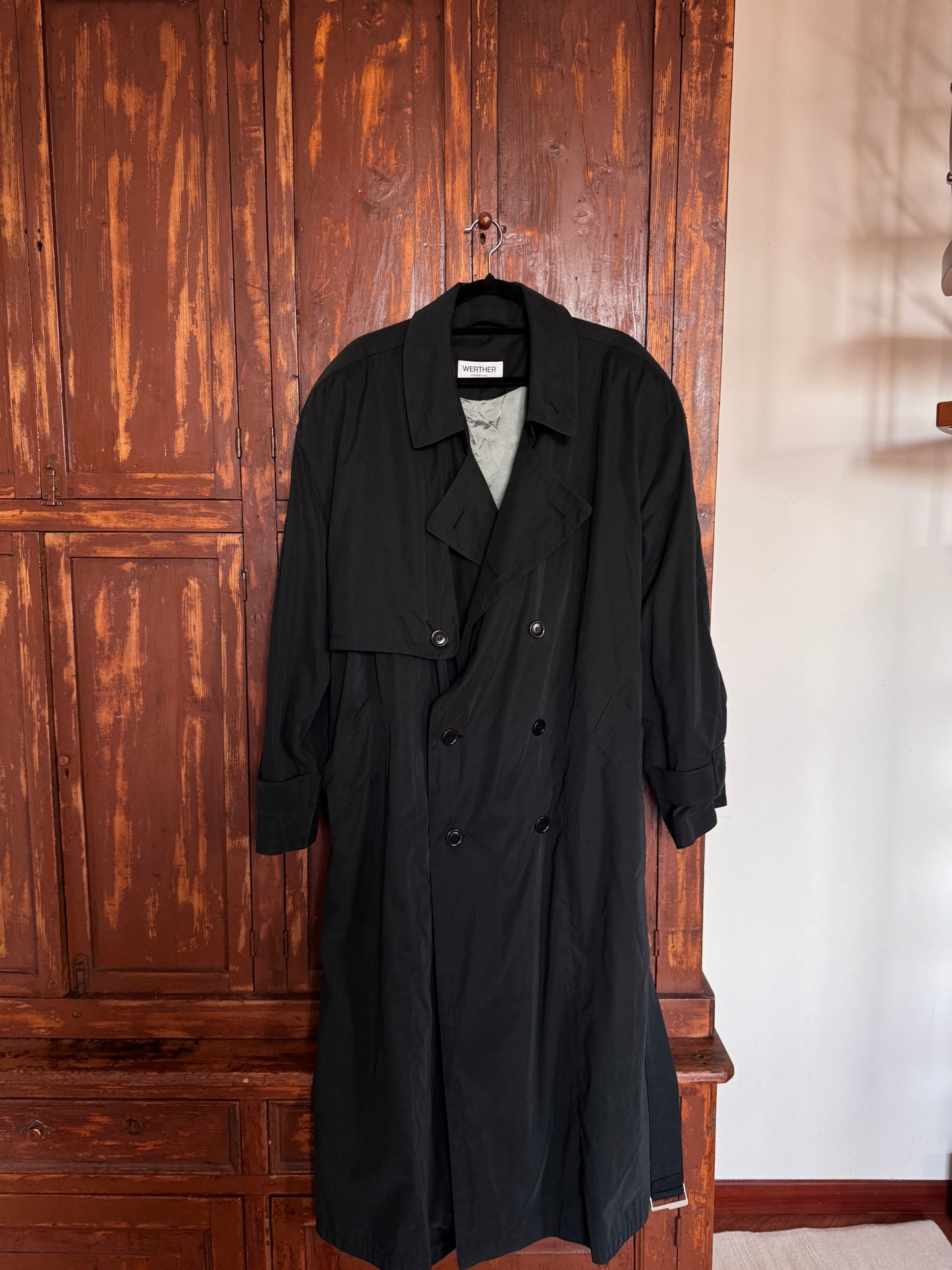 Dark blue trenchcoat