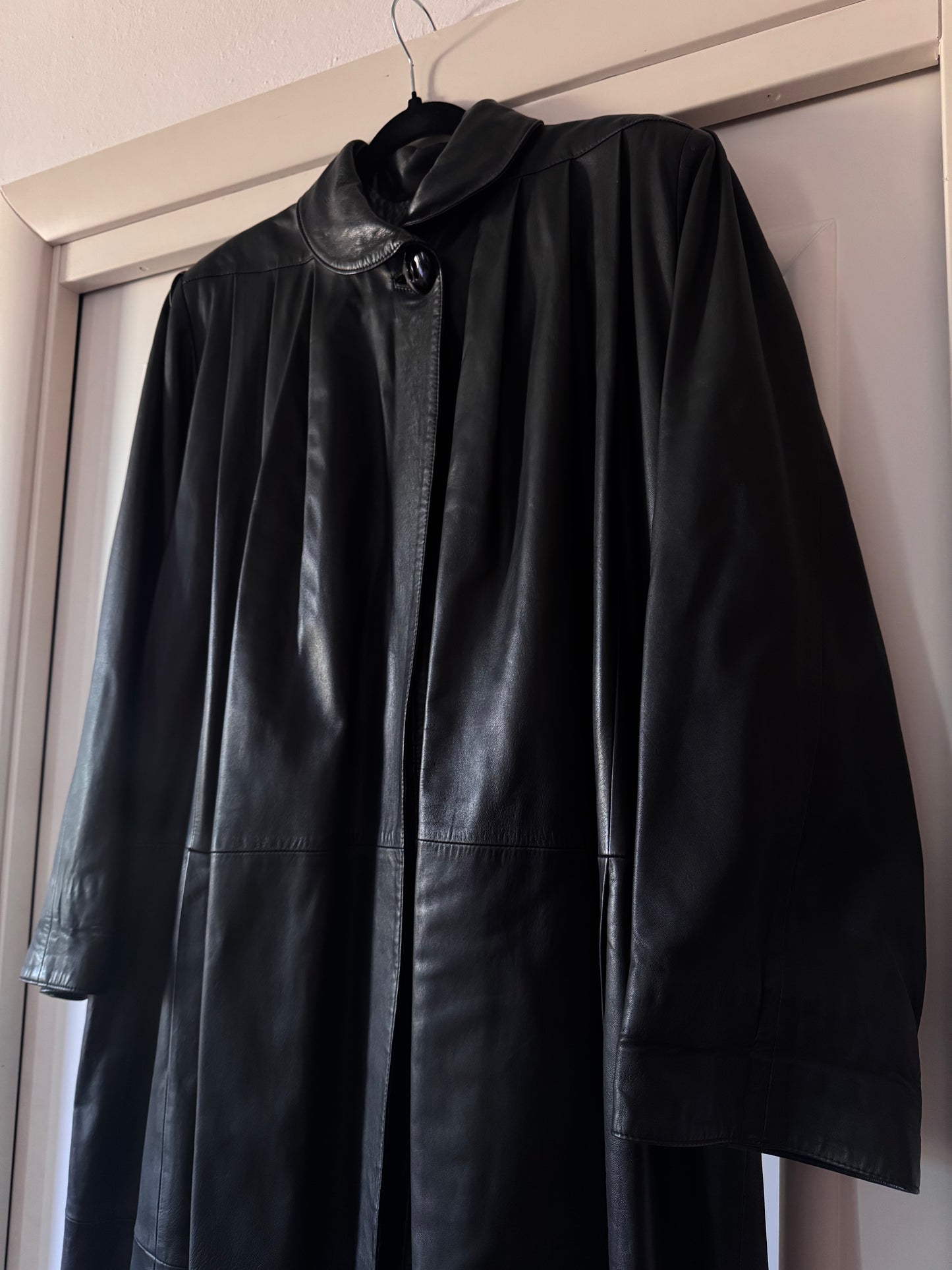 The long leather coat