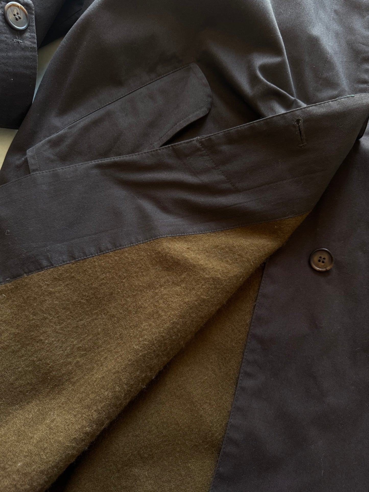 Brown cotton trench