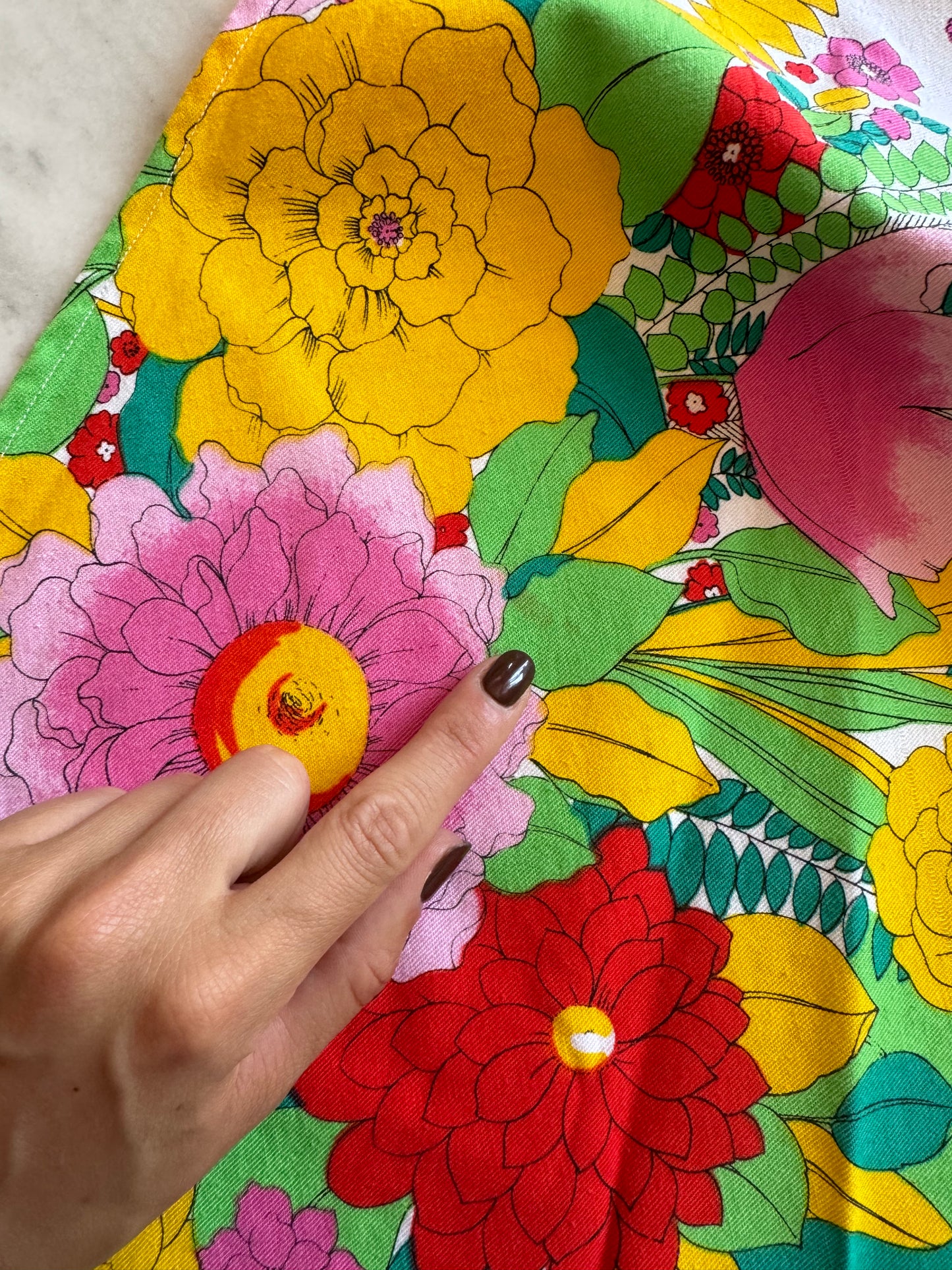 Cotton floral wraparound