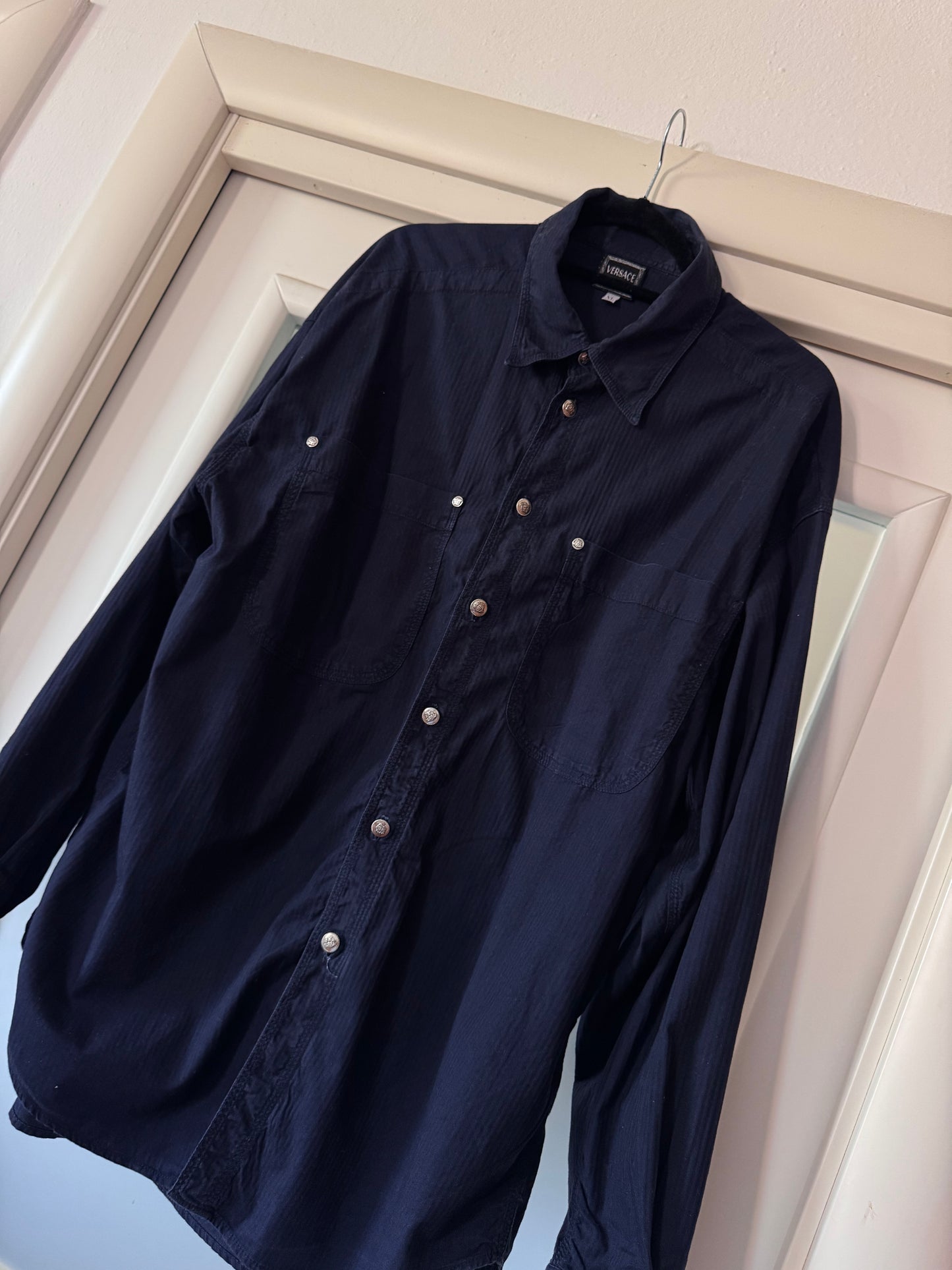 Deep blu Versace shirt