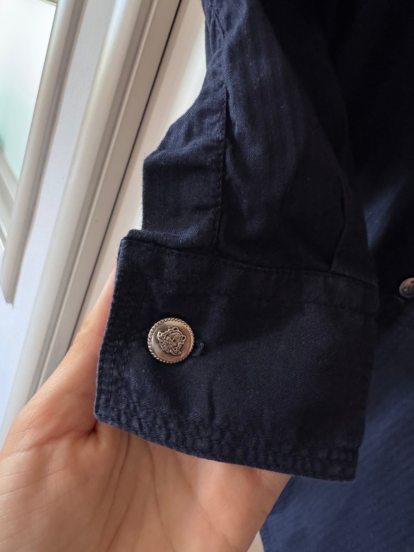 Deep blu Versace shirt