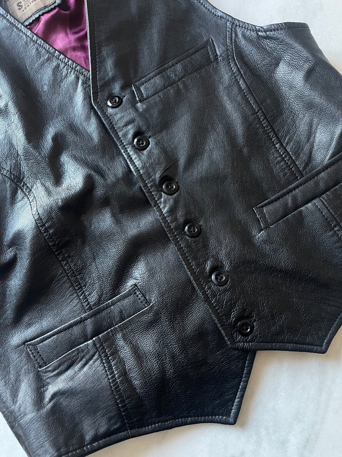 The leather vest