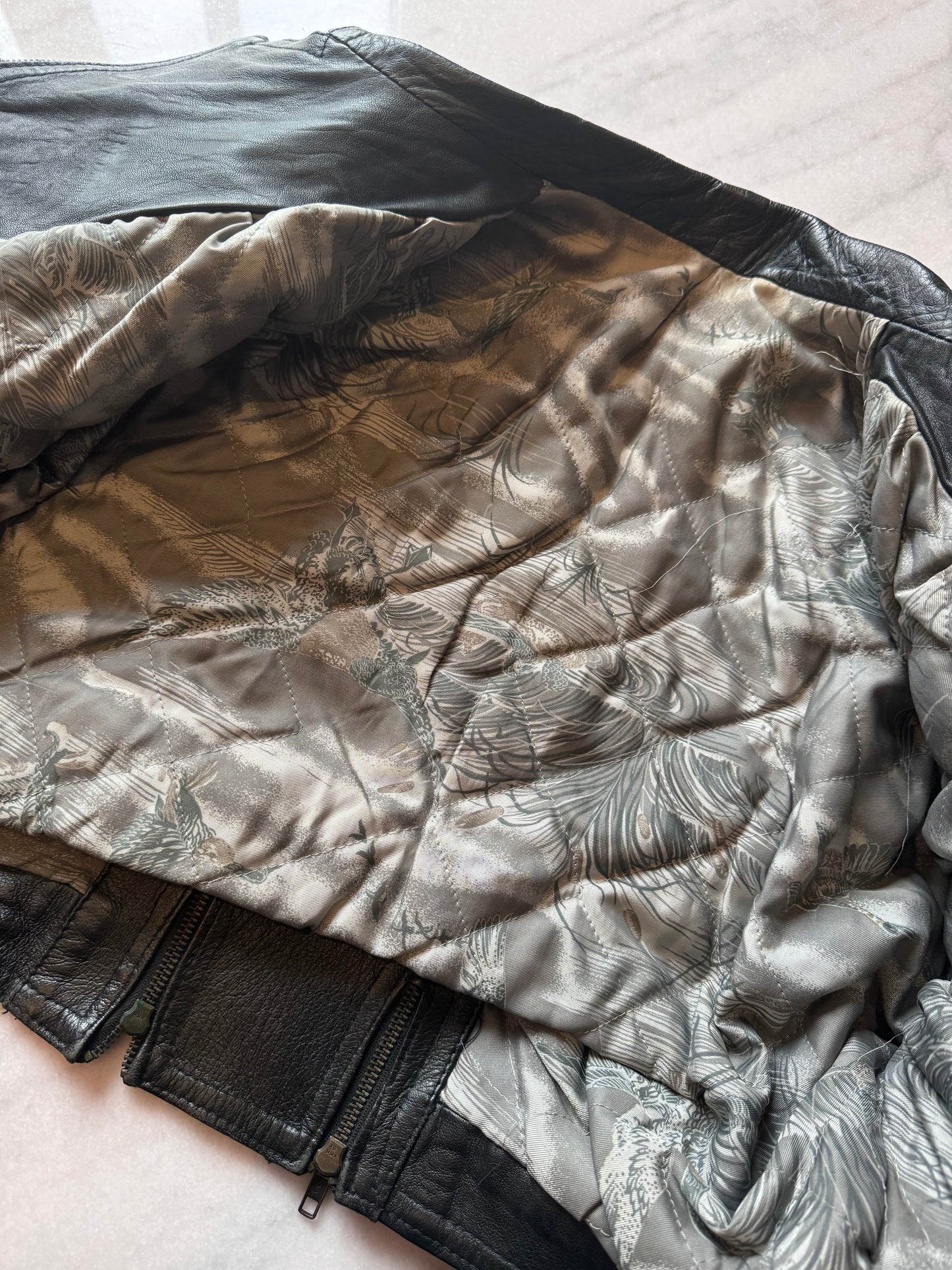 Mini leather chiodo