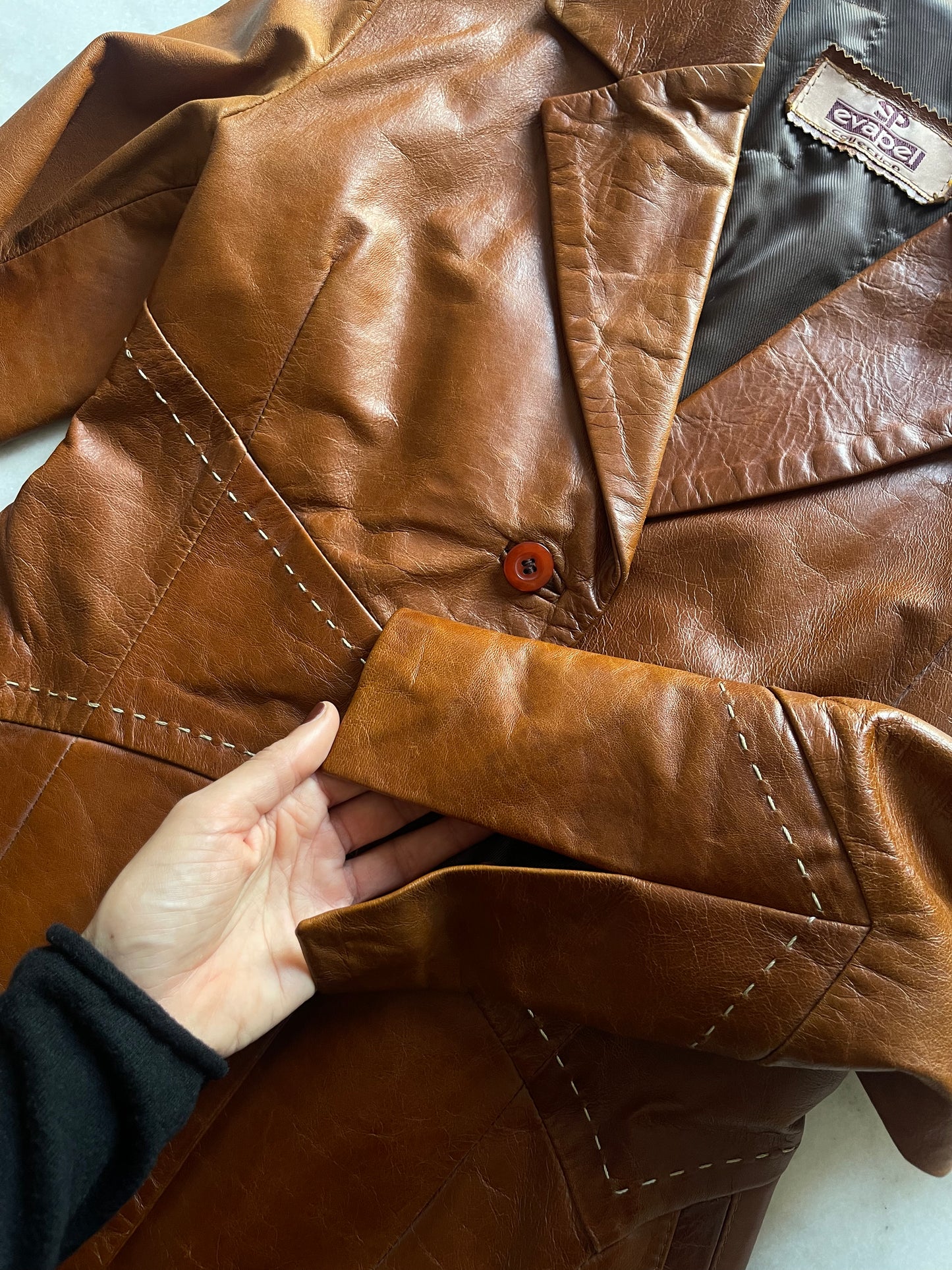 Caramel leather jacket