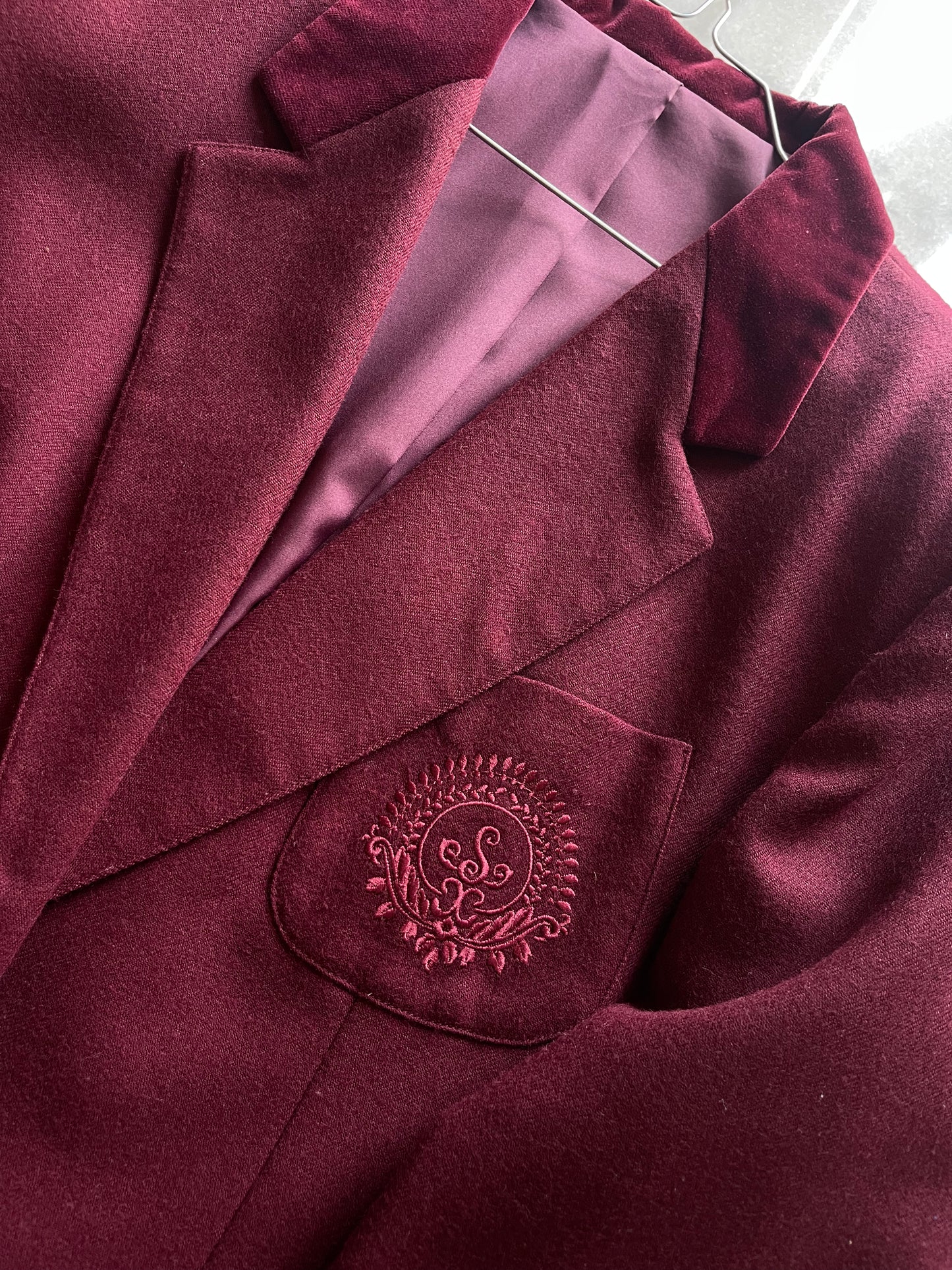Burgundy wool blazer