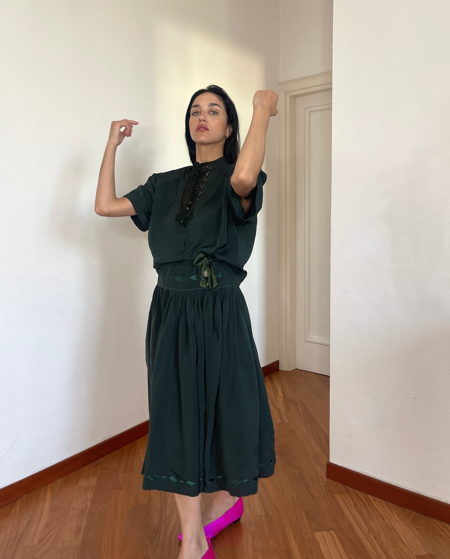 Skirt and blouse set