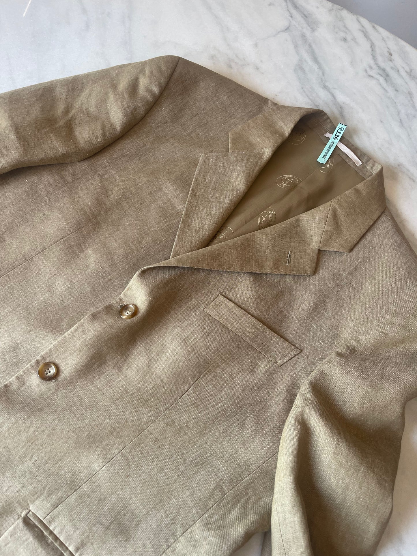 Sand linen blazer