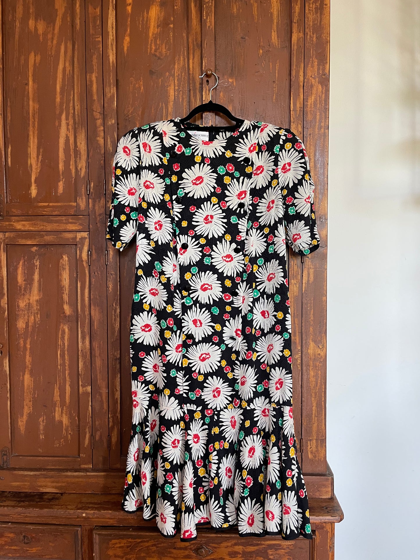 Floral 80s dress