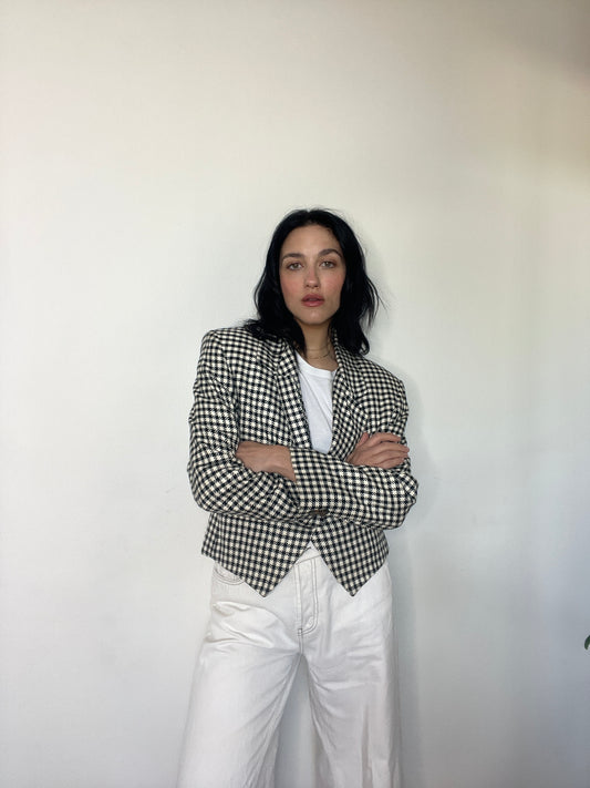 Pied de poule spring jacket