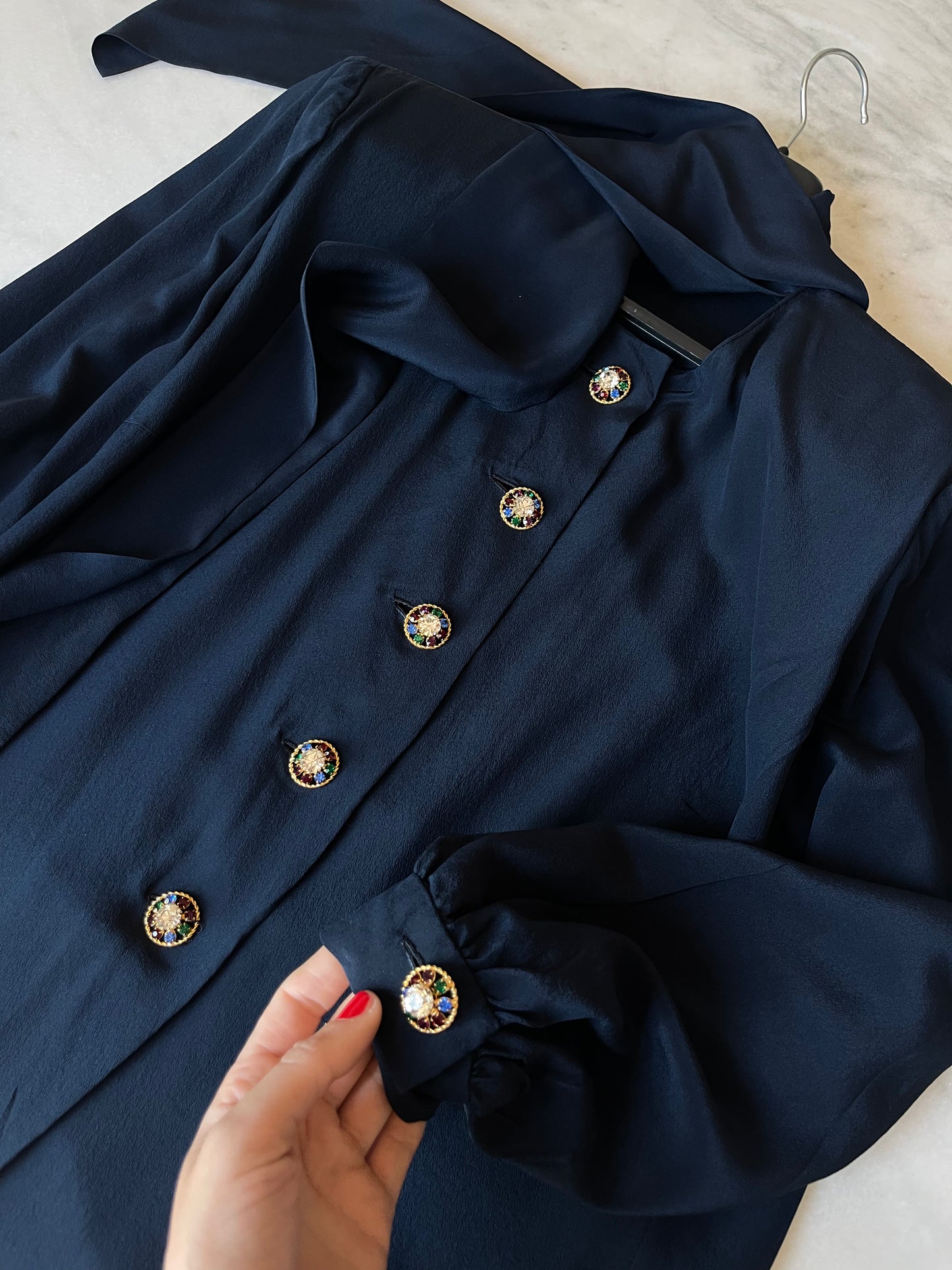 Deep Blue Precious blouse