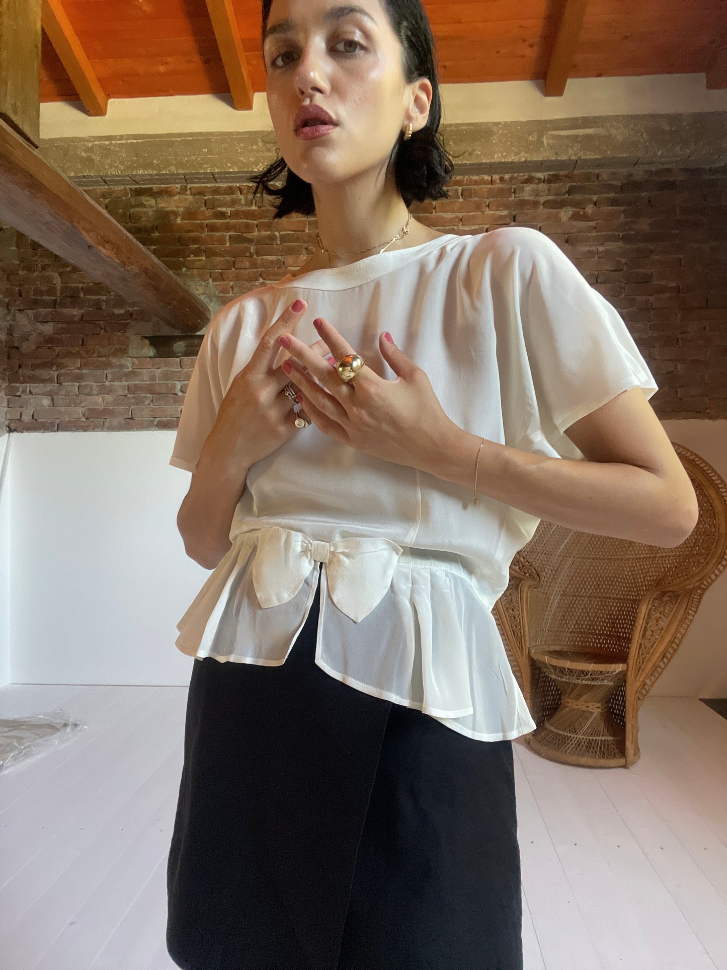 The cutest silk shirt