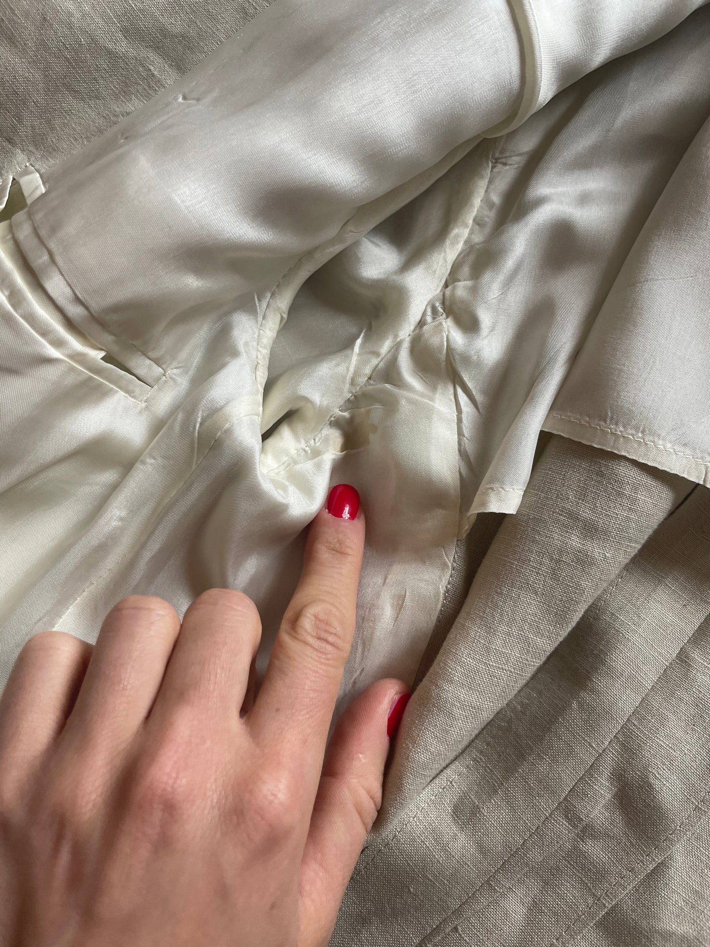 Linen sand mannish suit