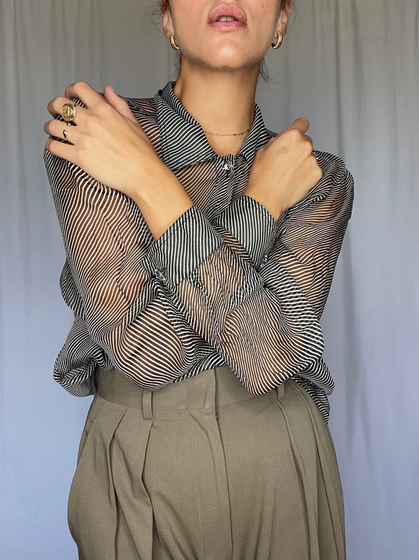 vedo non vedo silk shirt