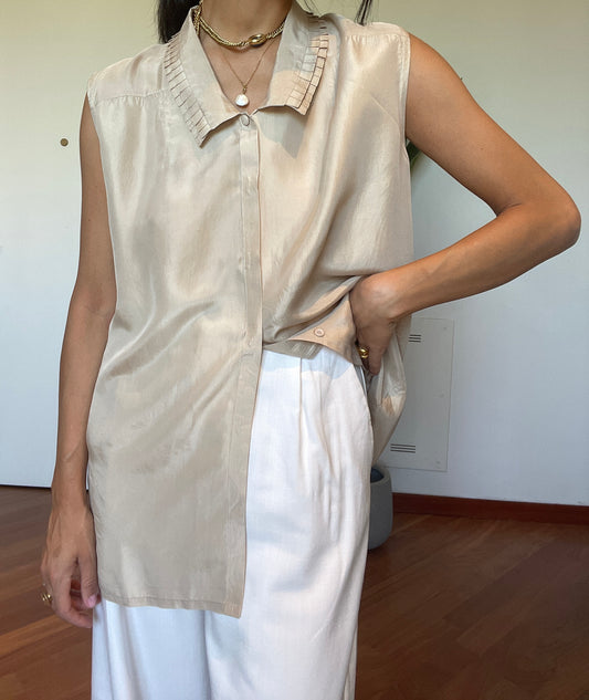 The Ivory silk shirt
