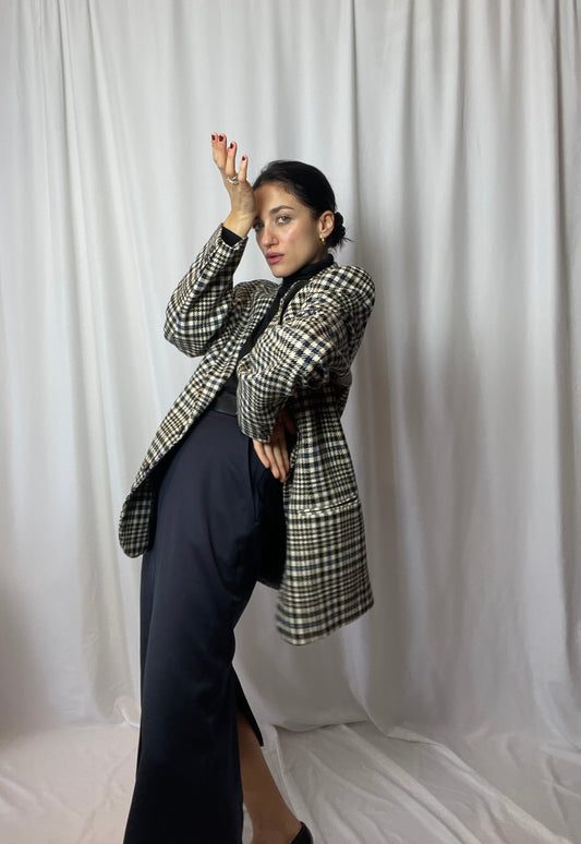 Check Blazer black & Blue