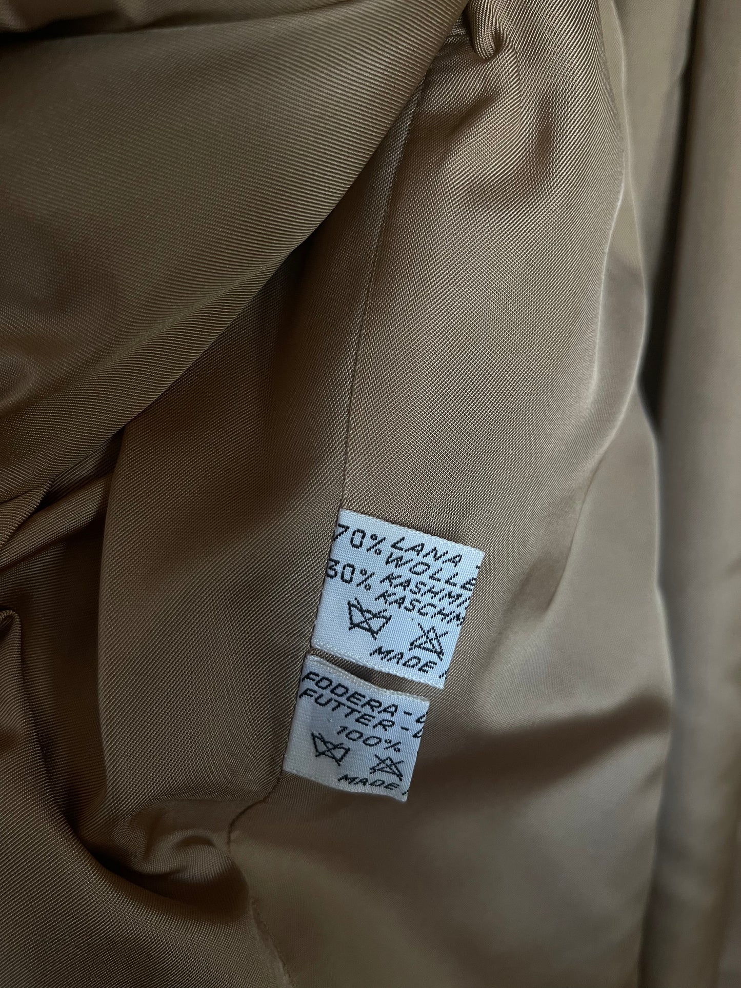 The camel coat by Herno