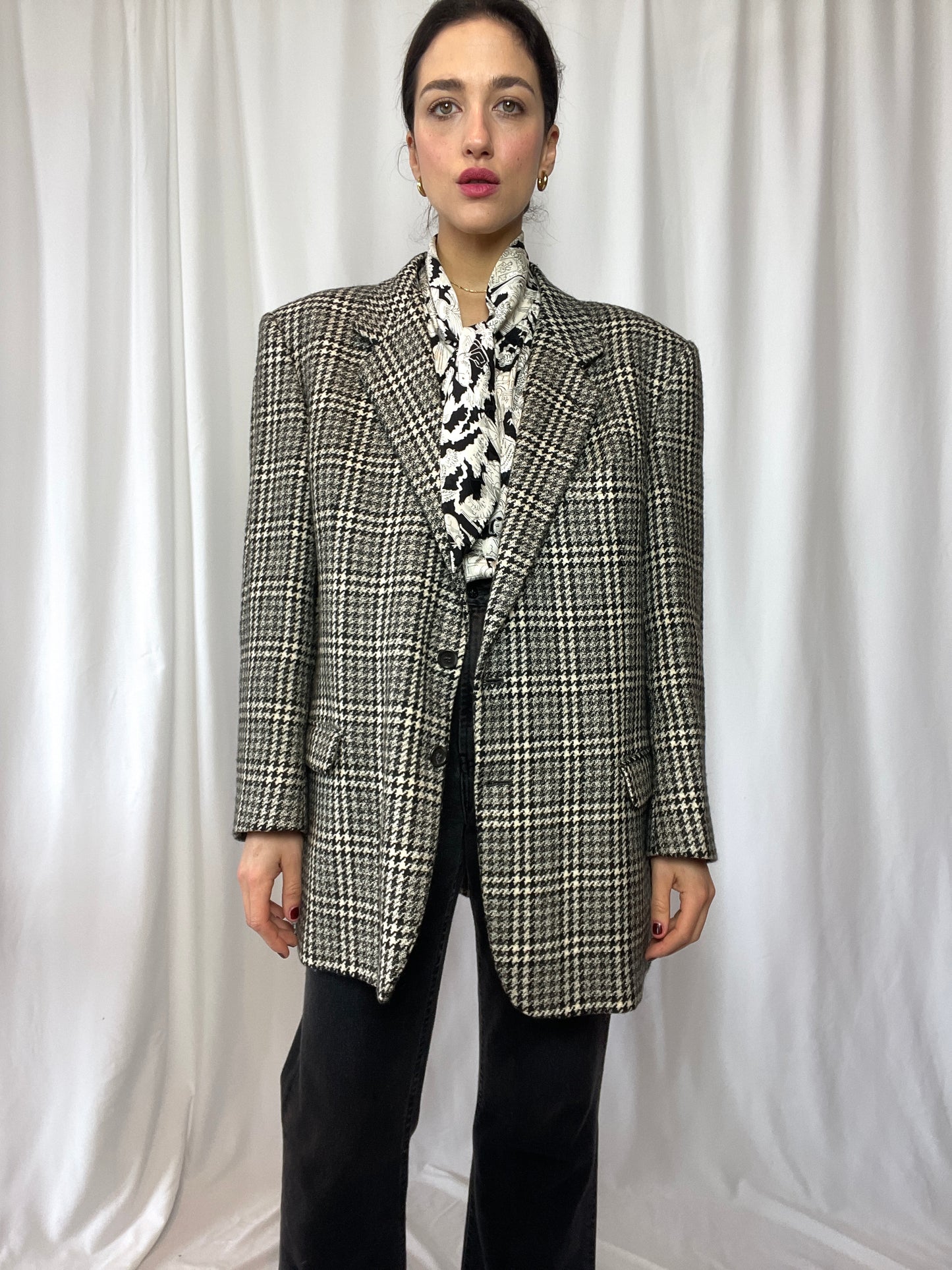 Black & White check blazer