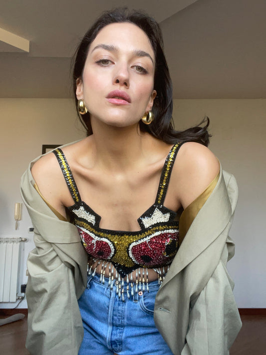 La Parata Sequins top