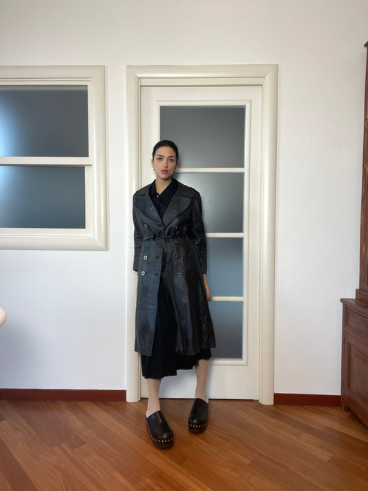 Leather trenchcoat