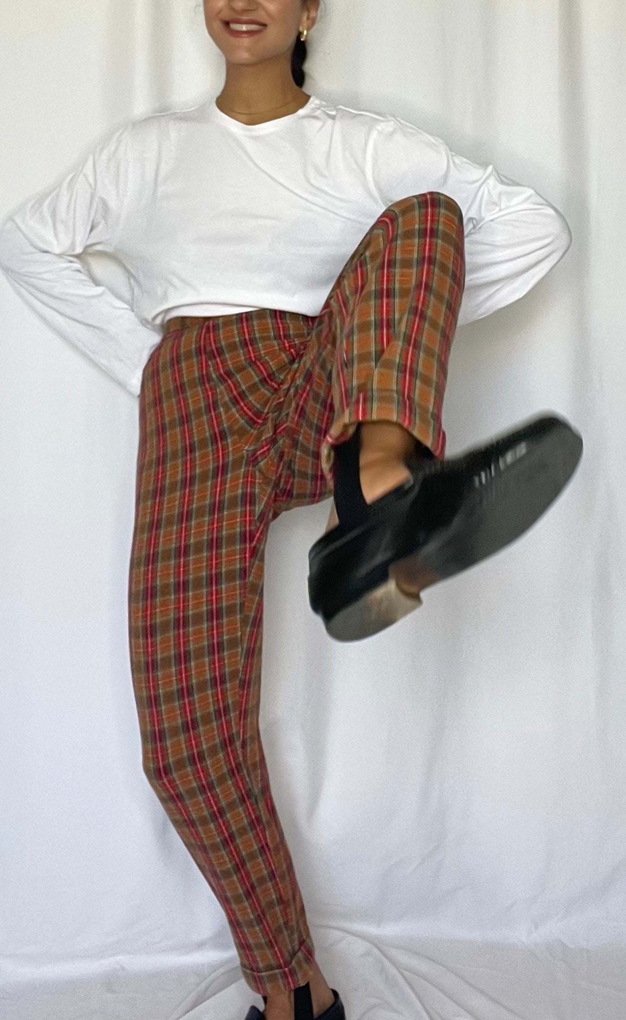 Belfe & Belfe 90s Check Fuseaux