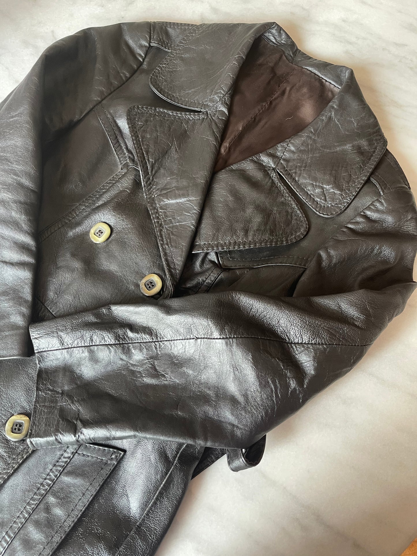 Leather trenchcoat