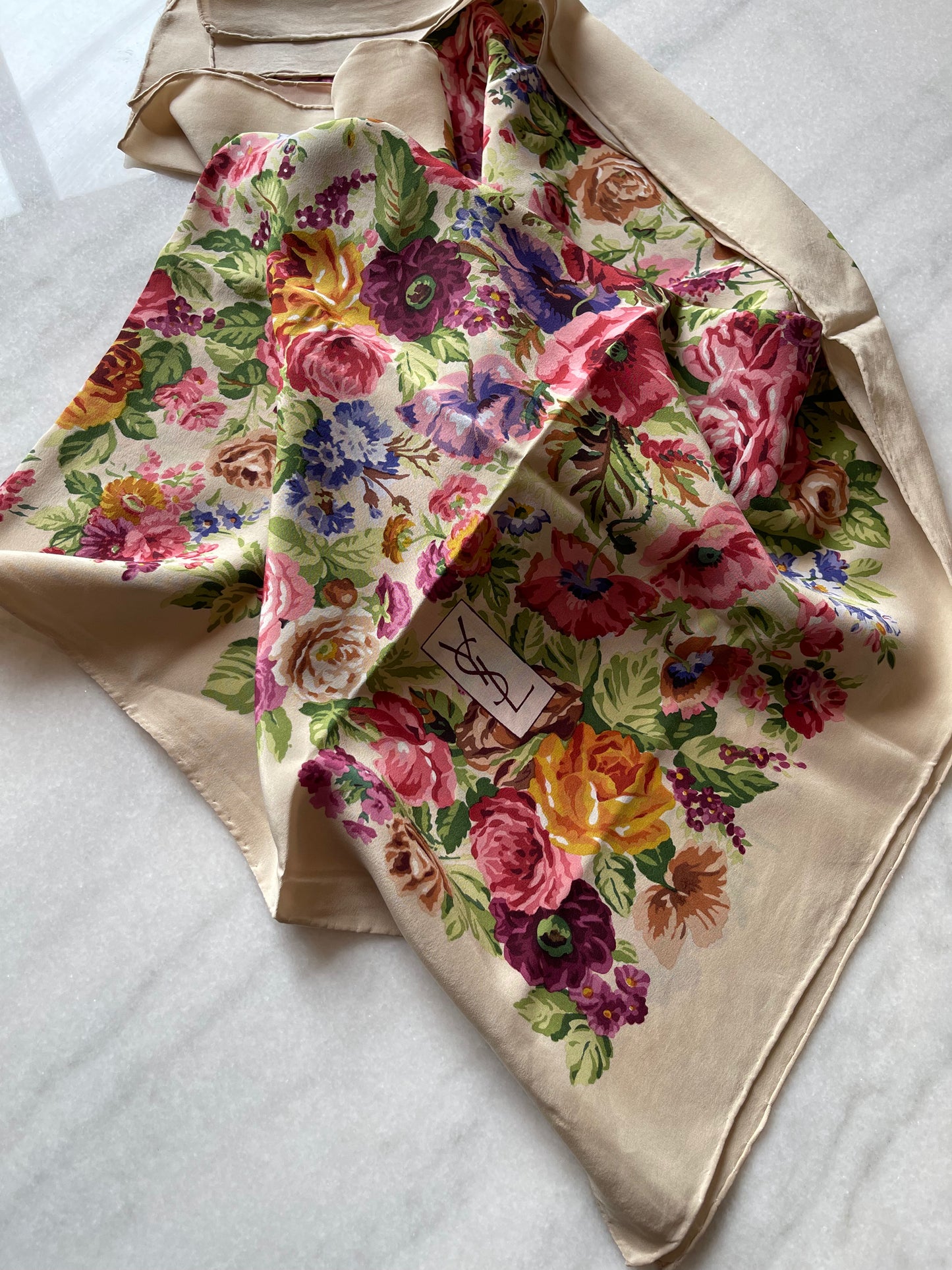 YSL floral foulard