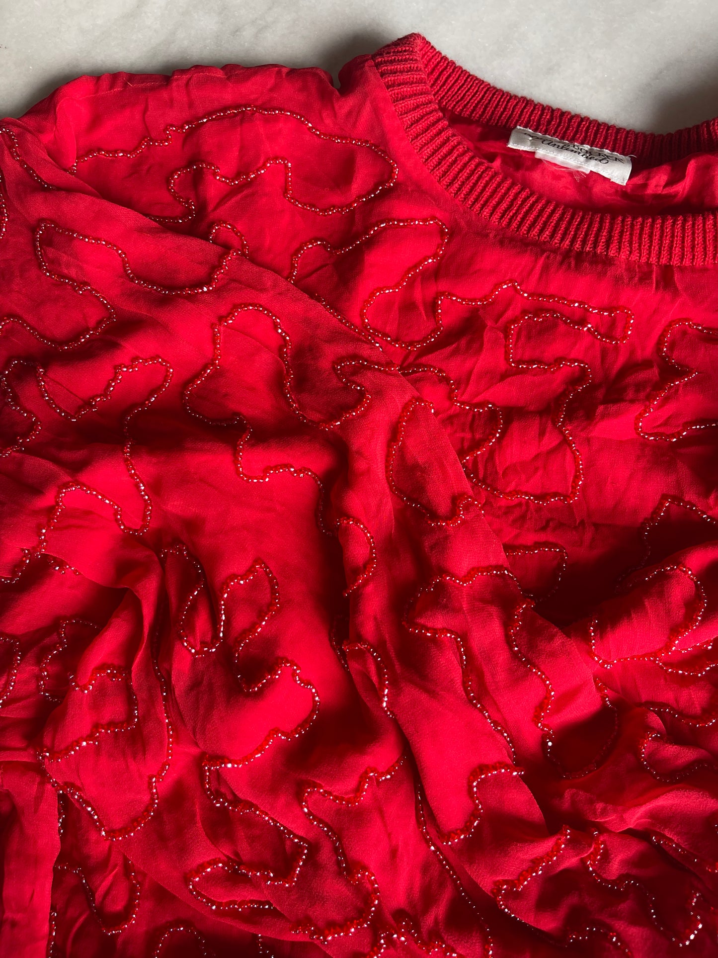Silk red passion blouse
