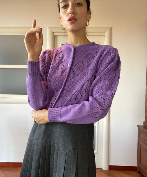 The lilac cardigan