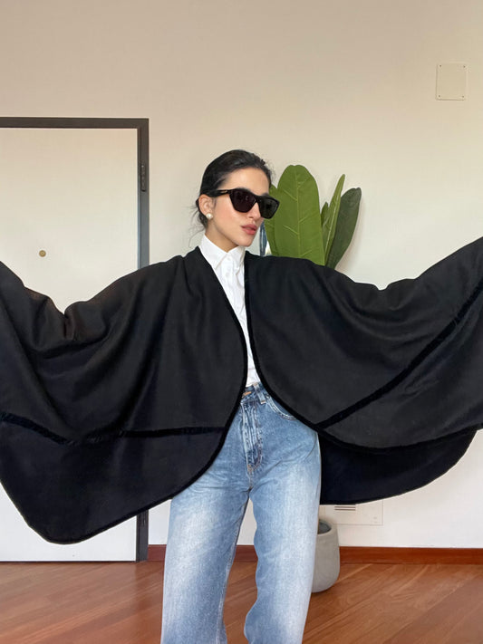 The wool black cape