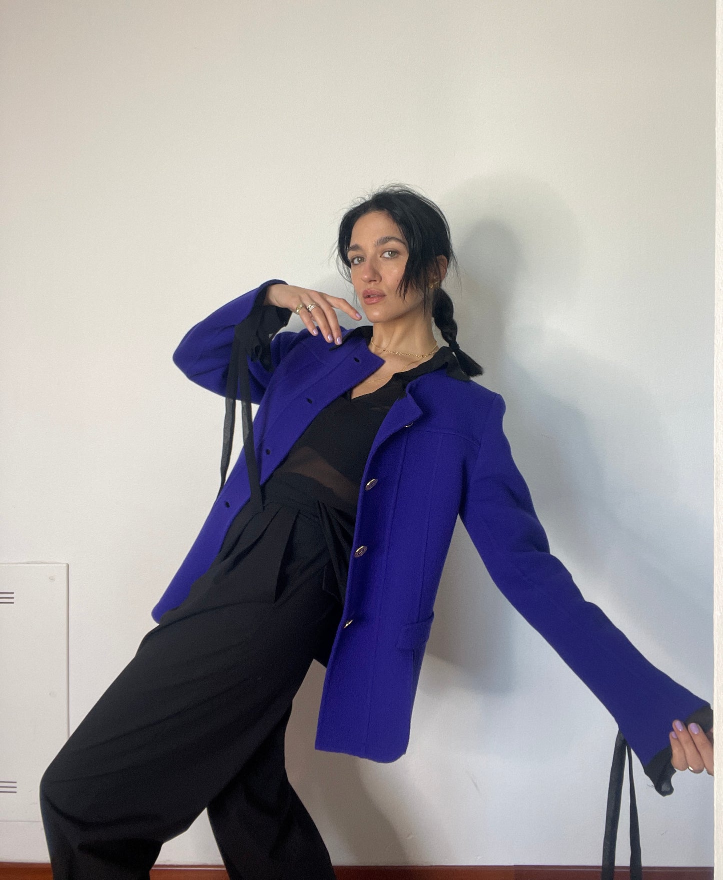 Purple wool blazer