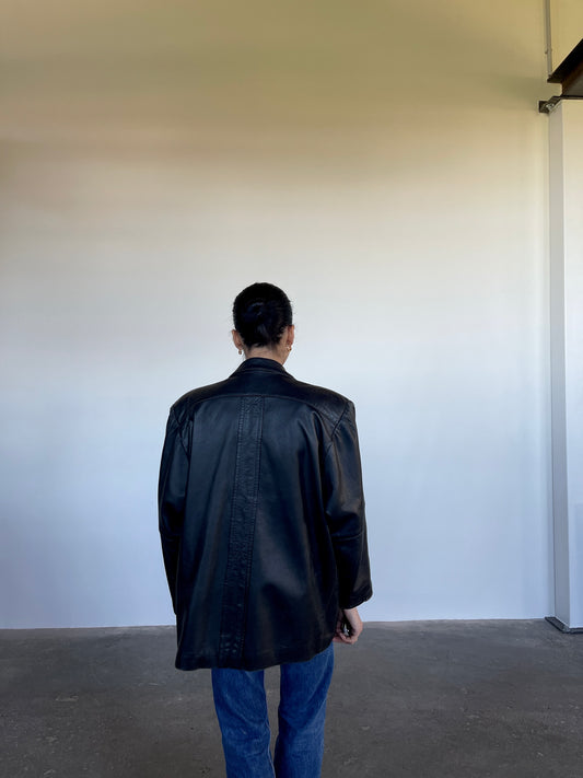 Necessario leather blazer