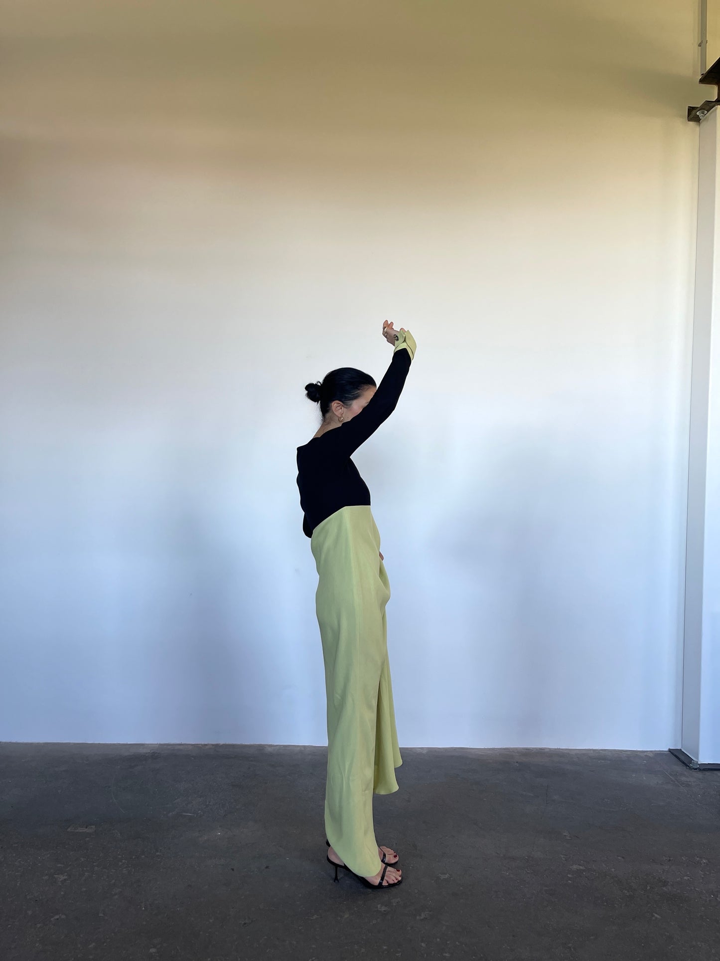 Black & lime unforgettable dress
