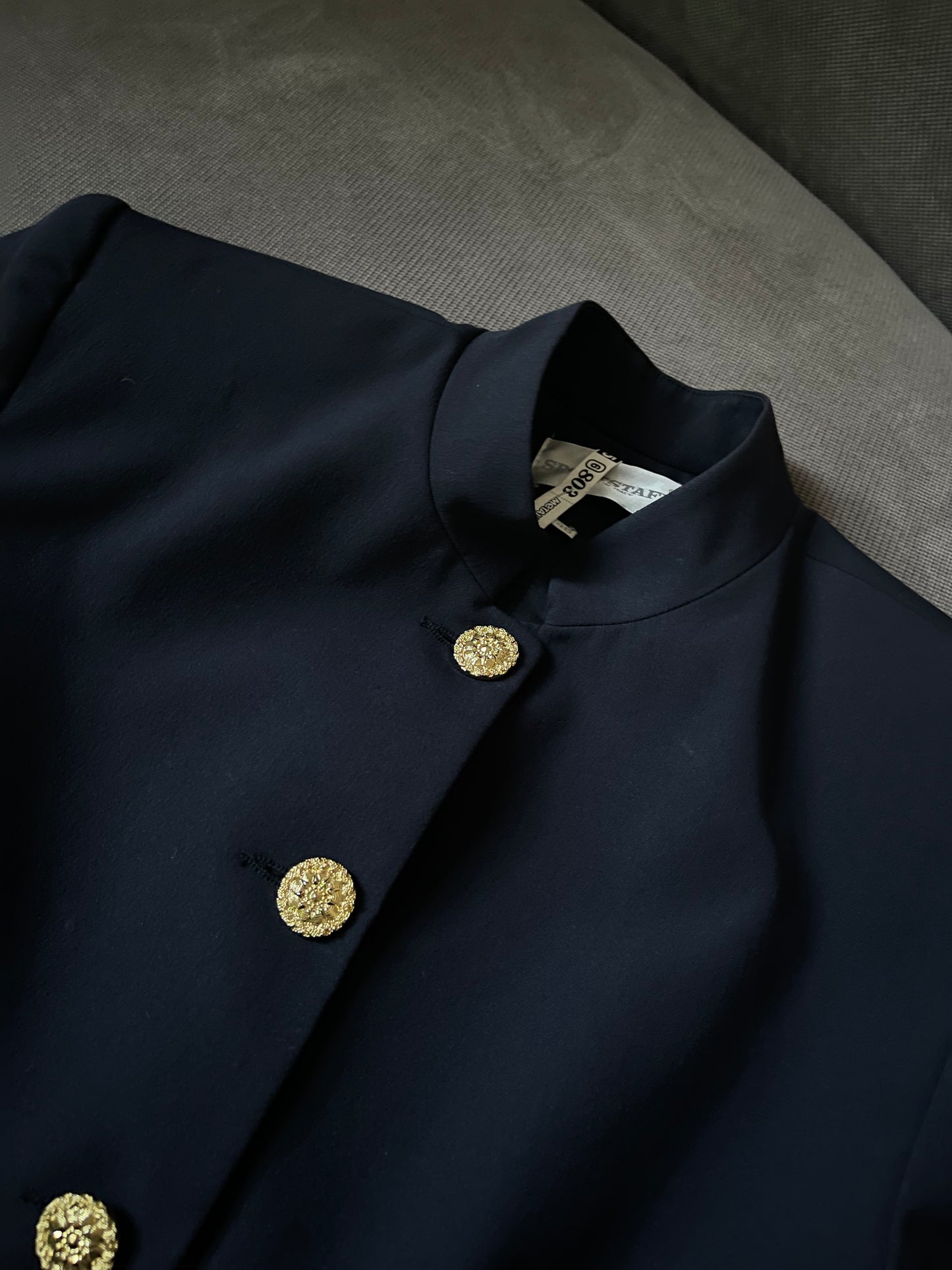 Deep blue & gold blazer