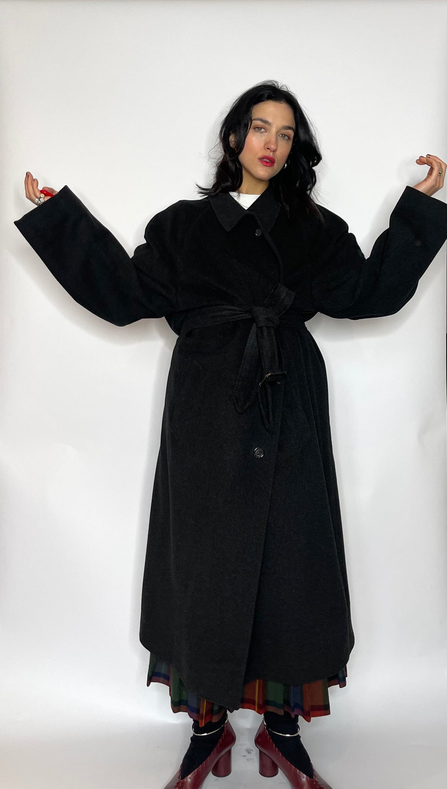 Dark grey oversized coat