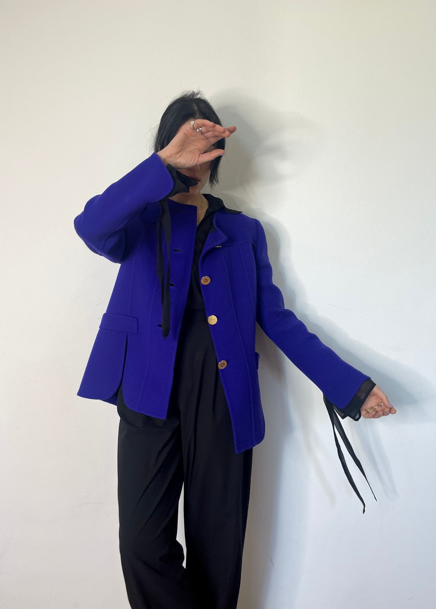 Purple wool blazer