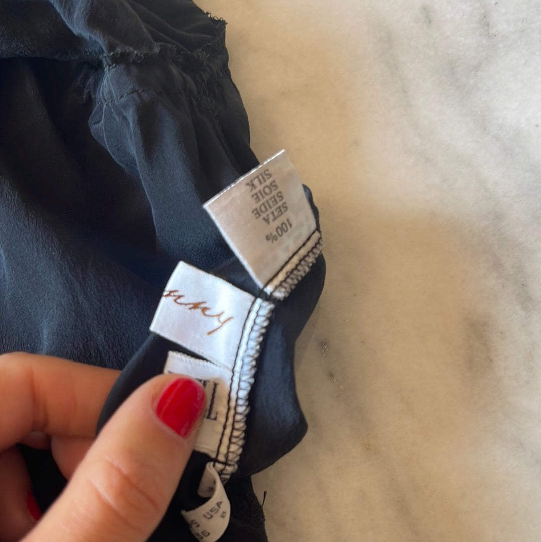 Genny black silk dress