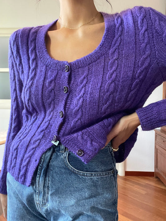 Le trecce-violet cardigan