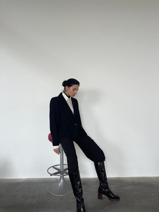 Black wool blazer