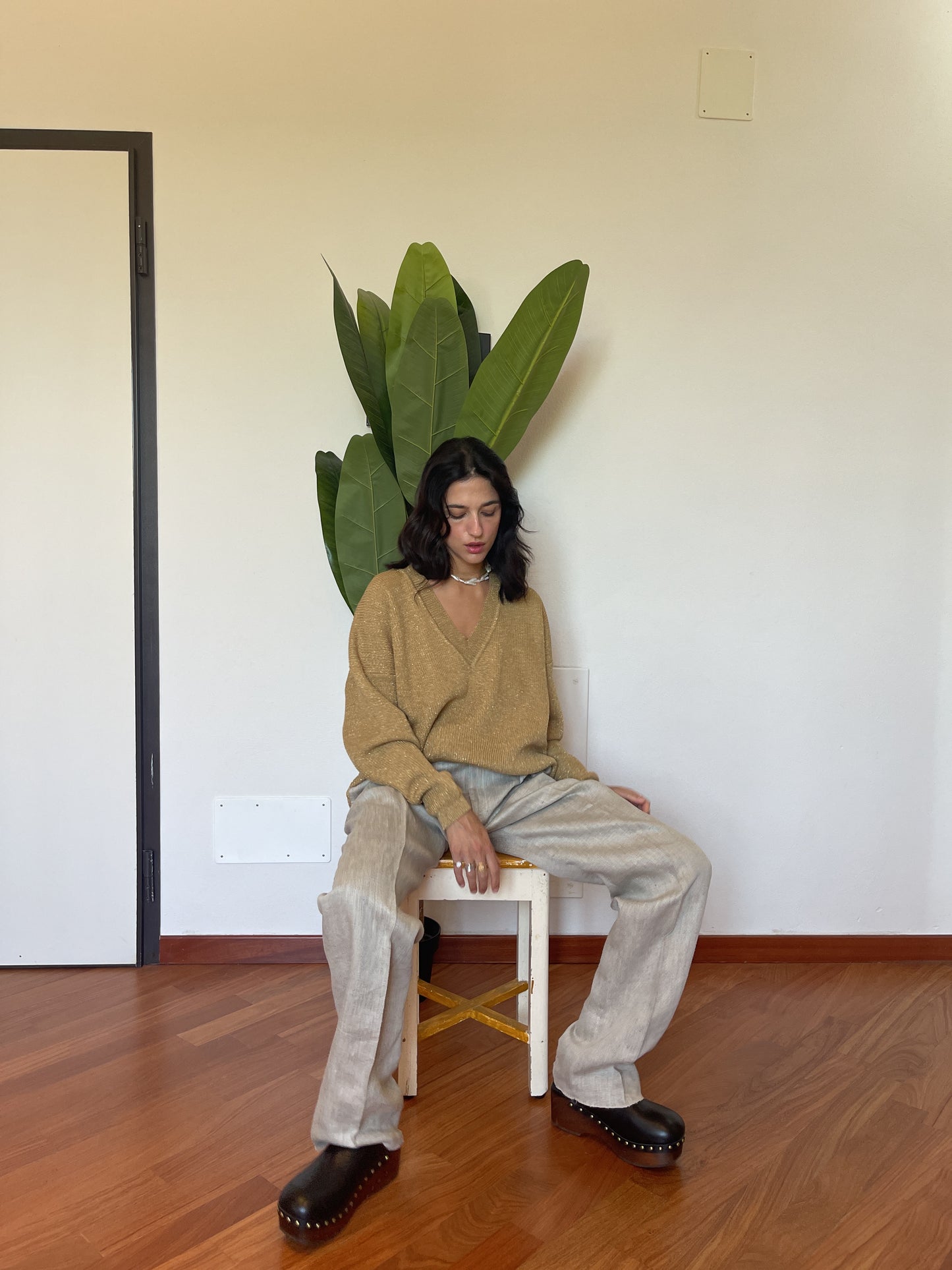 Gold summer night pullover