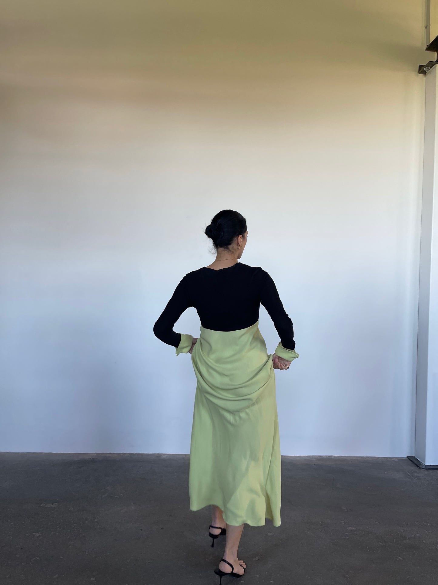 Black & lime unforgettable dress