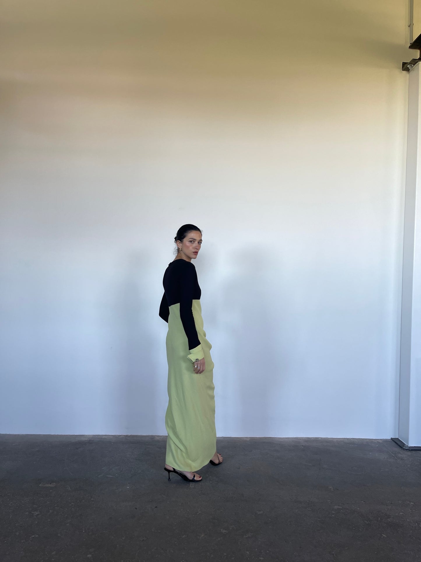 Black & lime unforgettable dress