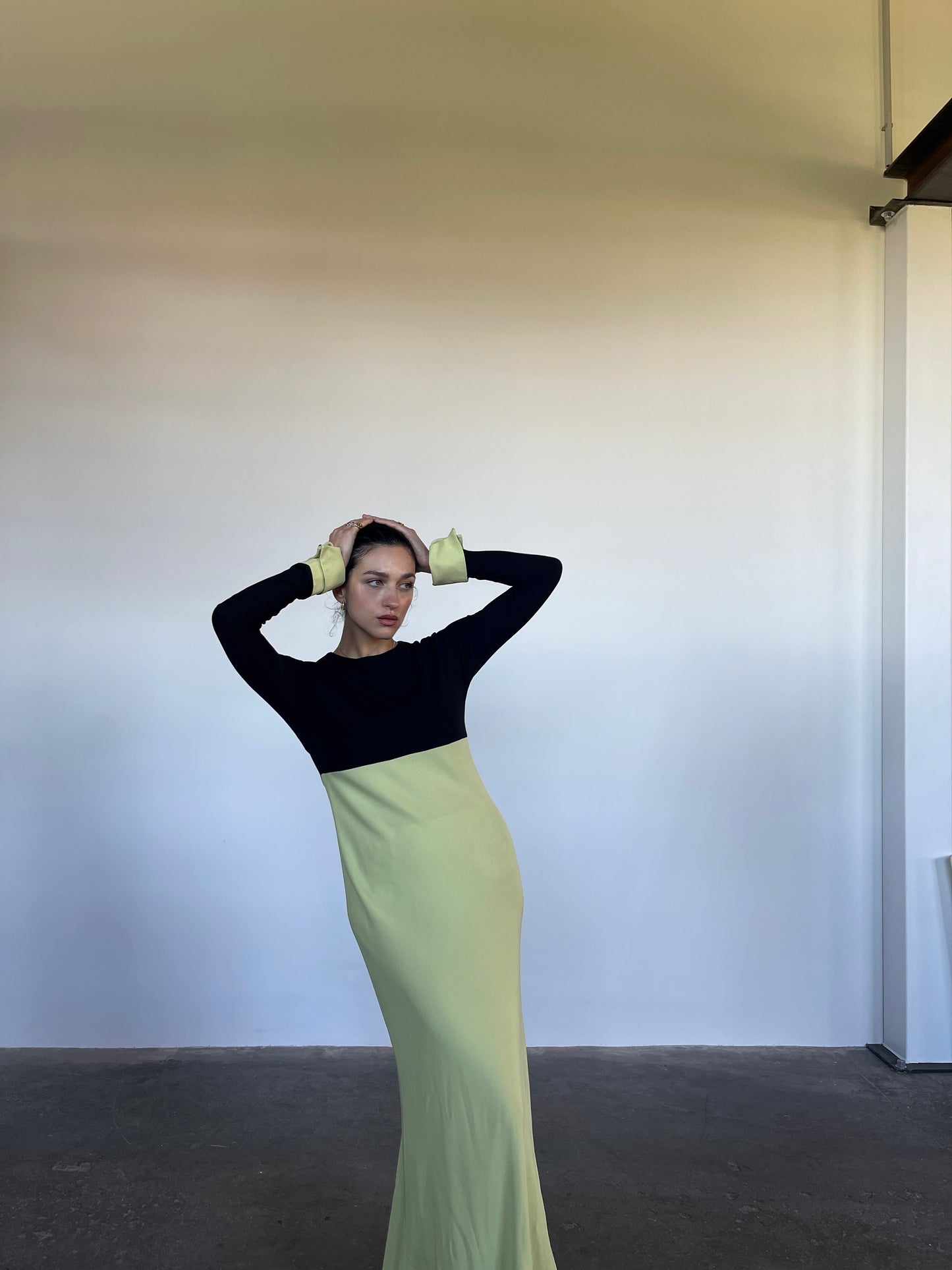Black & lime unforgettable dress