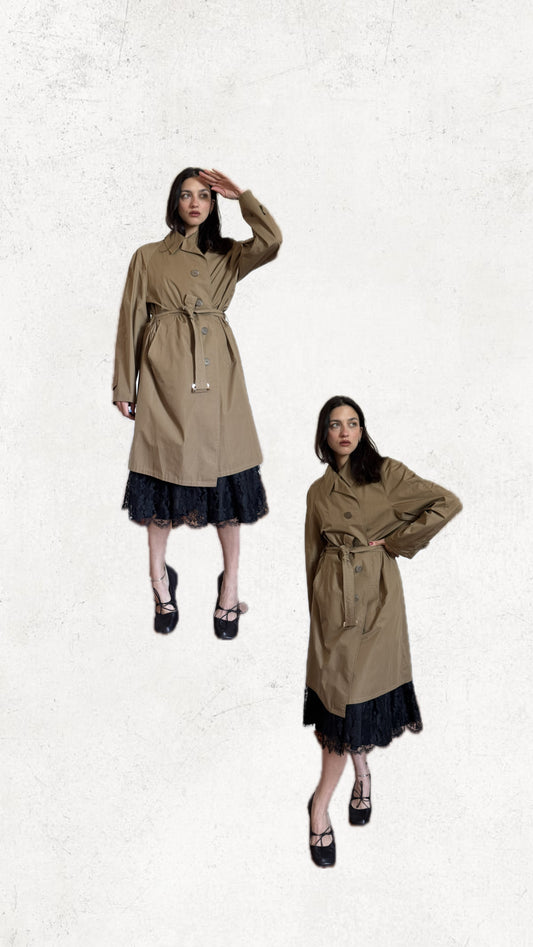 A trench with a hat