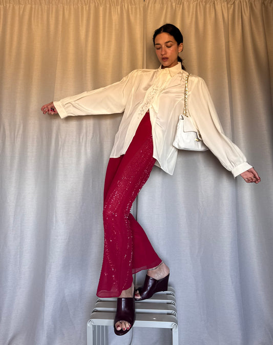 Crazy red flare pants