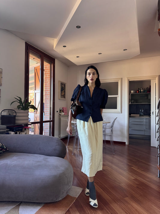 Wool & velvet blouse/jacket